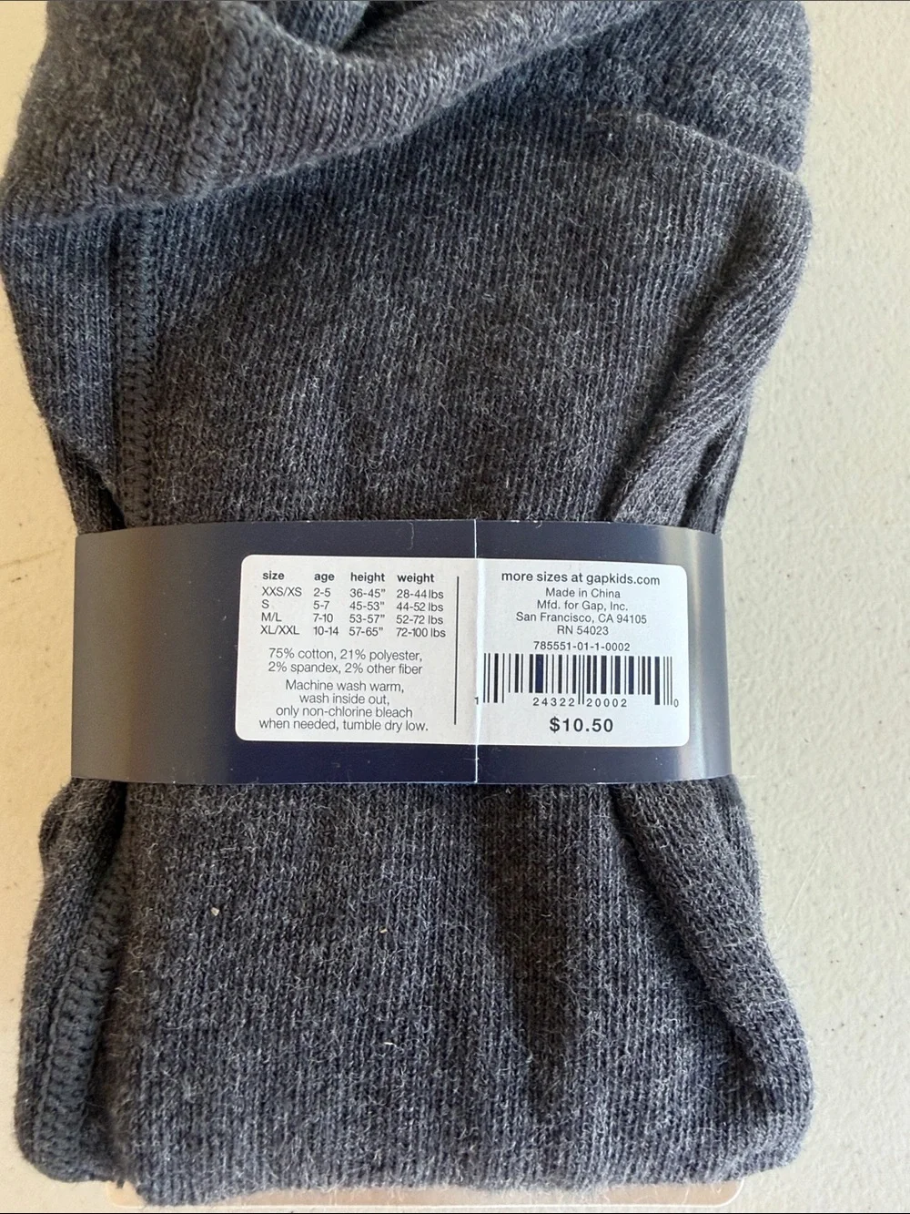 NWT GAP Kids Charcoal Gray Leggings